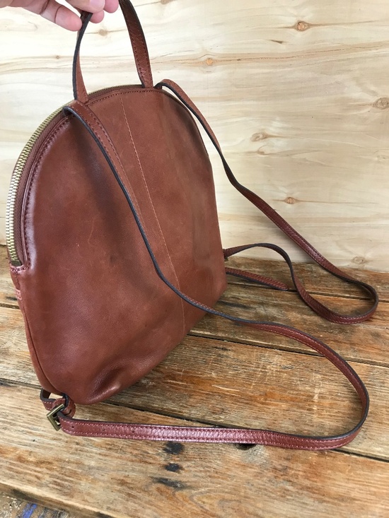 Vintage Margot New York Soft Brown Leather Backpack Purse EUC main image 14